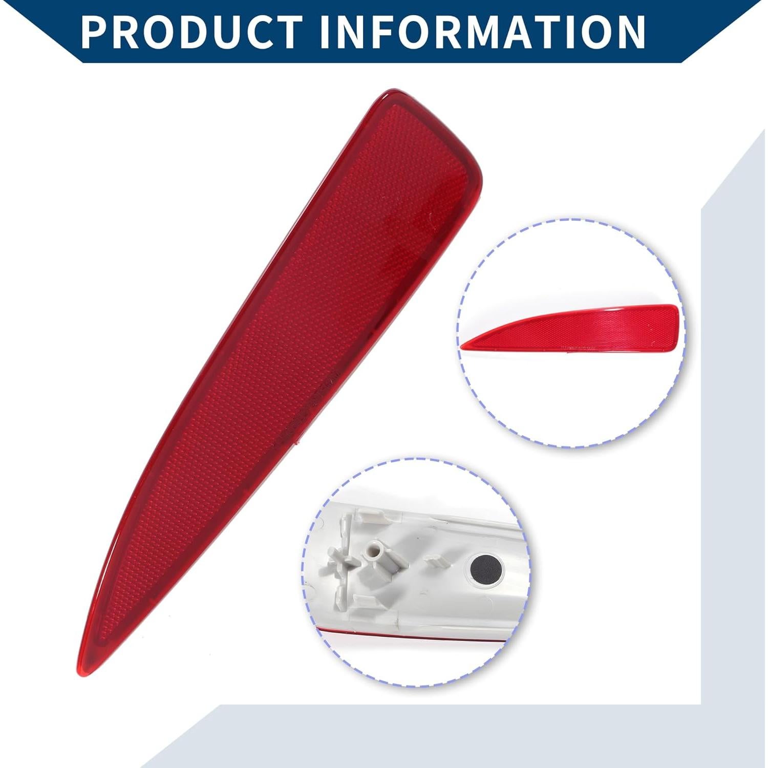 Reflector Parachoques Hihaha Toyota Yaris 2012-2014 Rojo