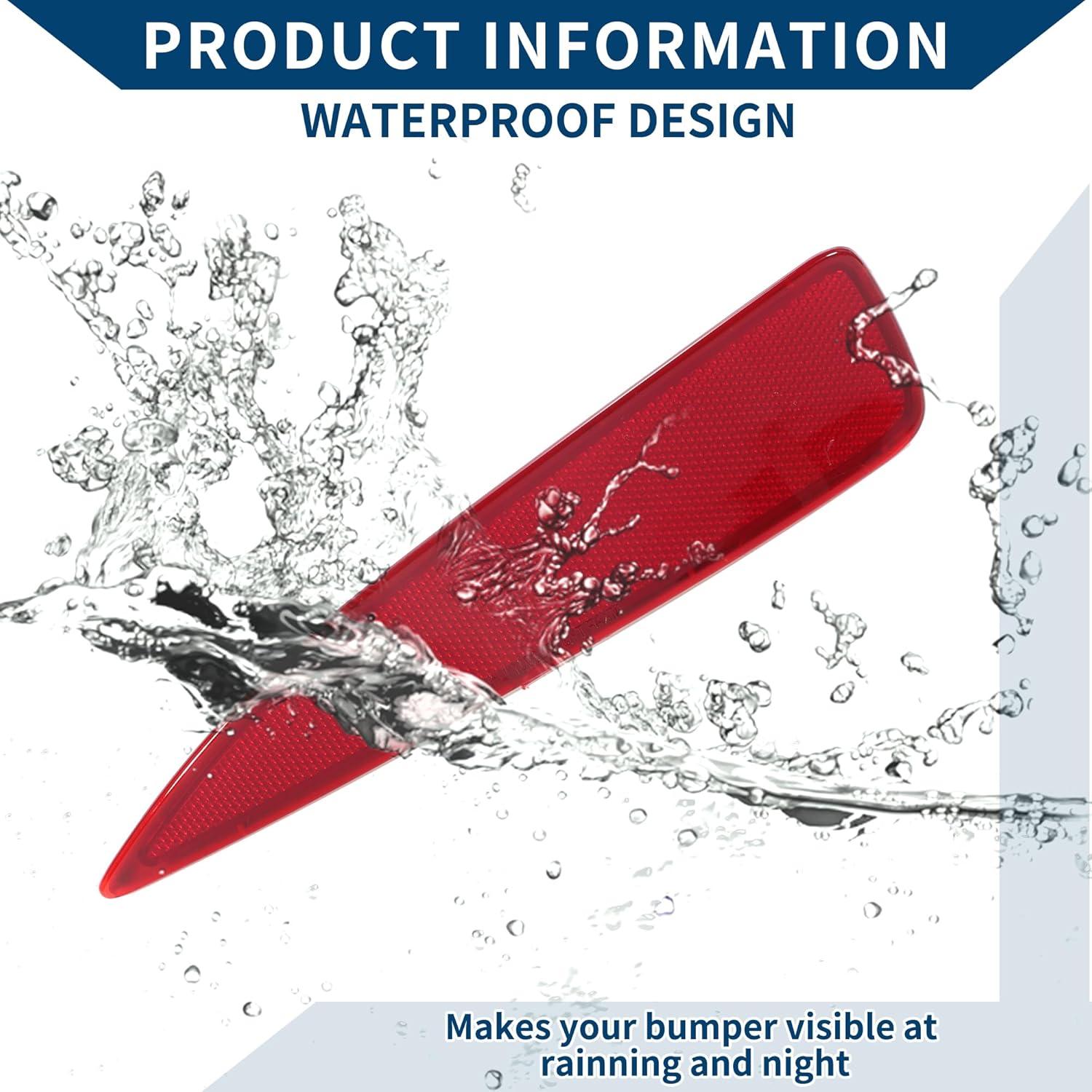 Reflector Parachoques Hihaha Toyota Yaris 2012-2014 Rojo