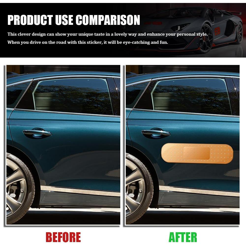 Calcomanías Bandaid para Coche RGOAANC Amarillo 2 Piezas