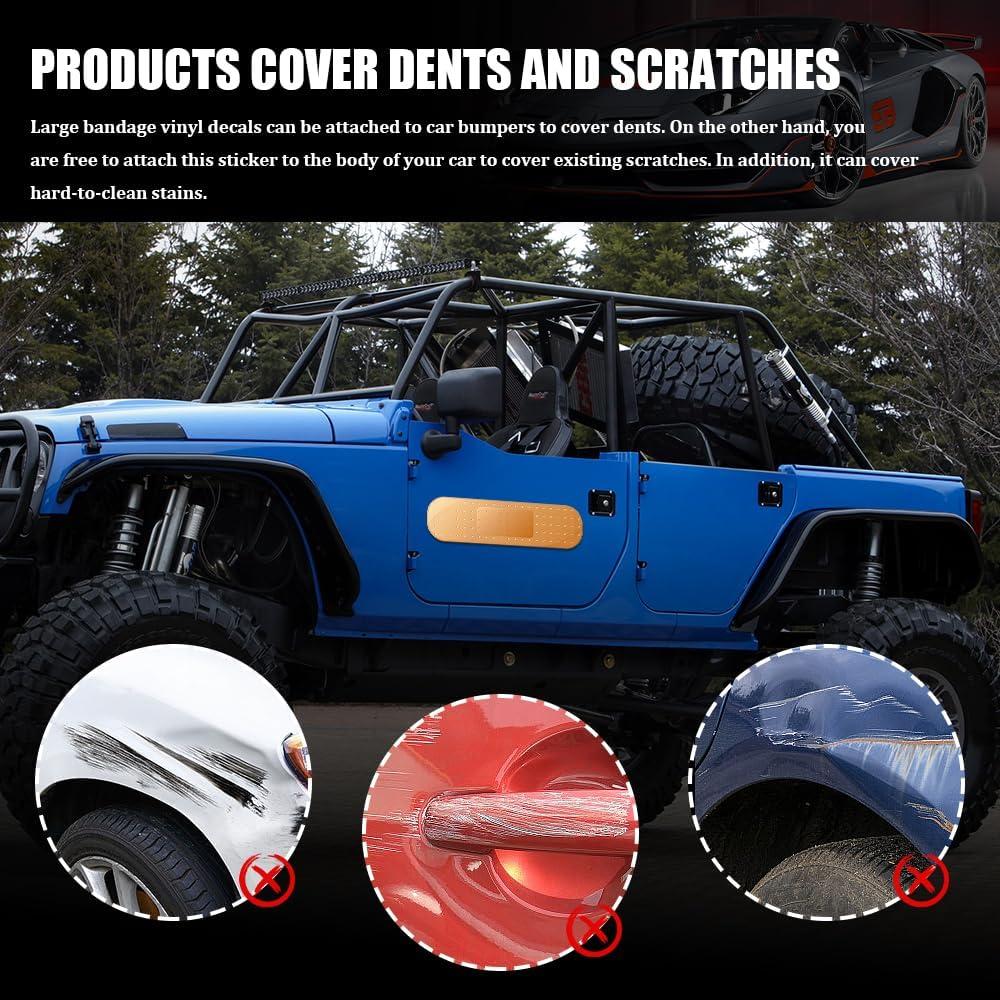 Calcomanías Bandaid para Coche RGOAANC Amarillo 2 Piezas