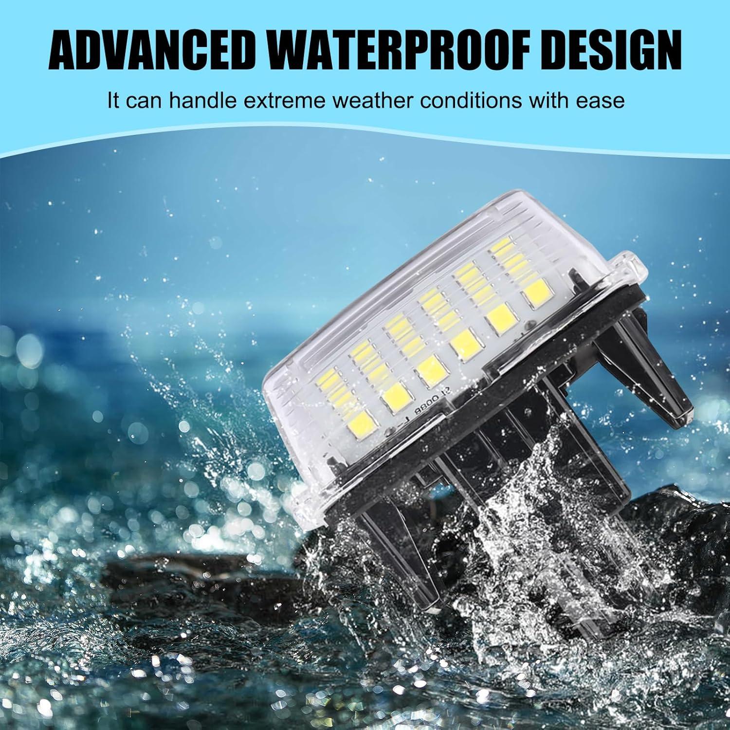 Luz de Placa de Licencia LED Sephile 6500K 2 Pcs Compatible Camry Yaris