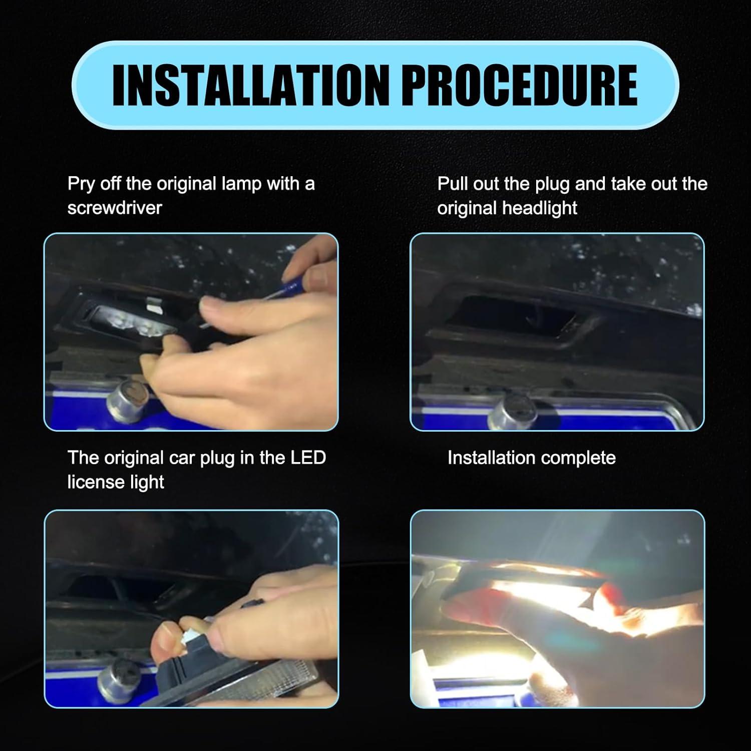 Luz de Placa de Licencia LED Sephile 6500K 2 Pcs Compatible Camry Yaris