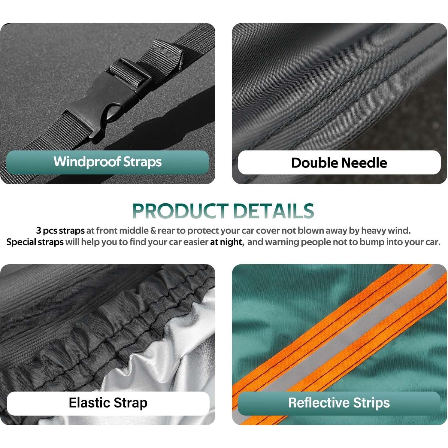 Funda para coche Molebt hatchback impermeable 143-163 cm