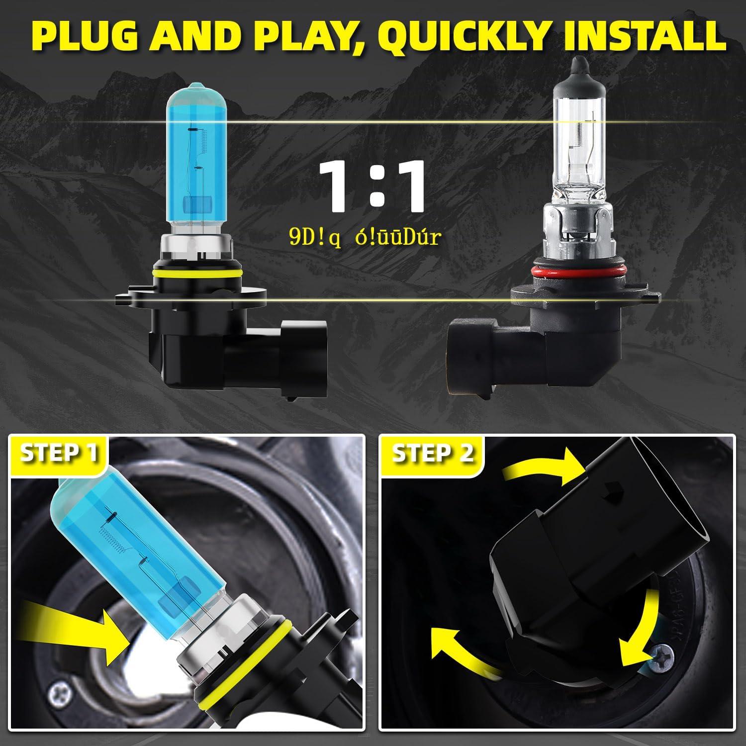 Bombillas Halógenas DMEPUGI 9005 9006 para Toyota Corolla