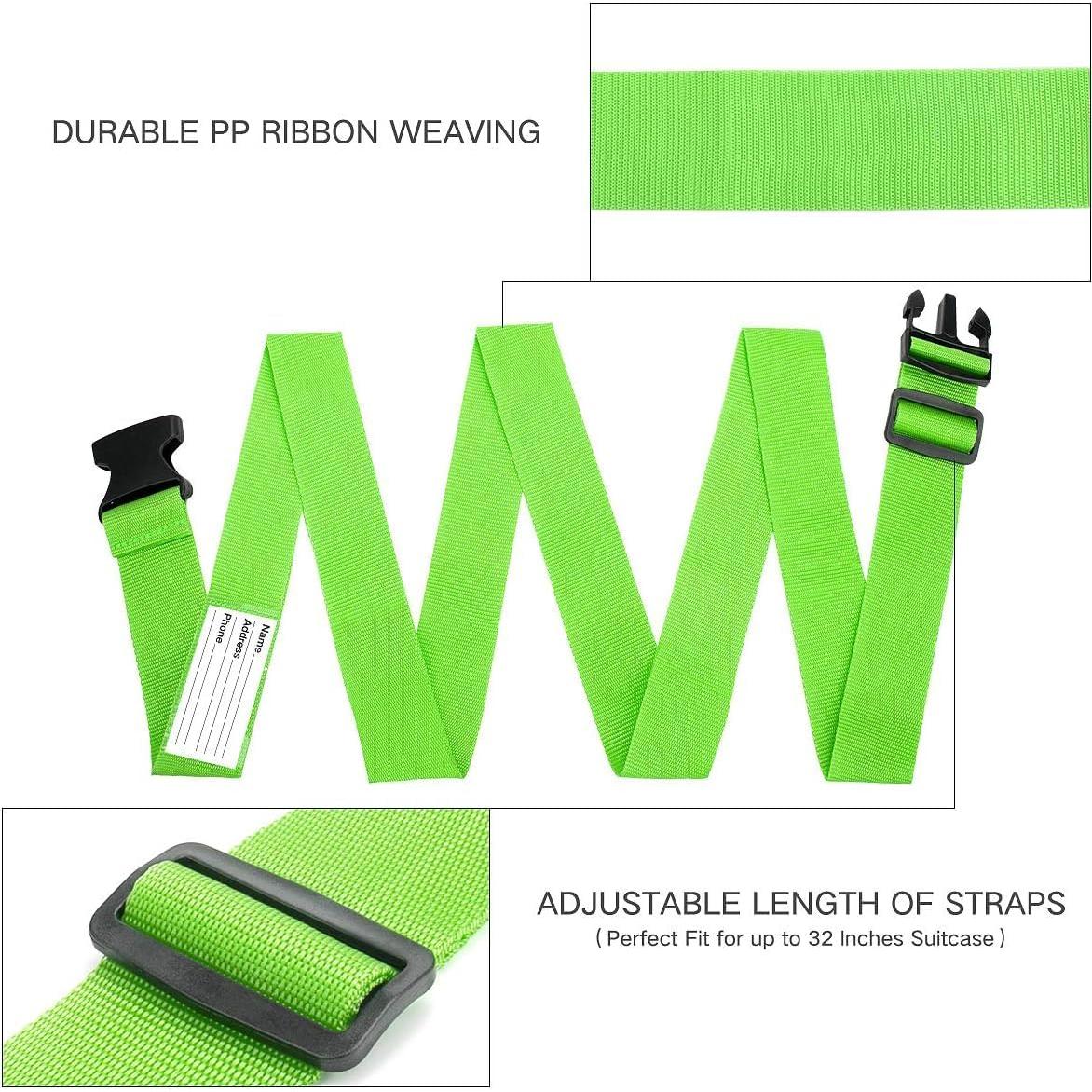 Correas de Equipaje Luxebell 4 Piezas 1.20-2.00m Alta Resistencia