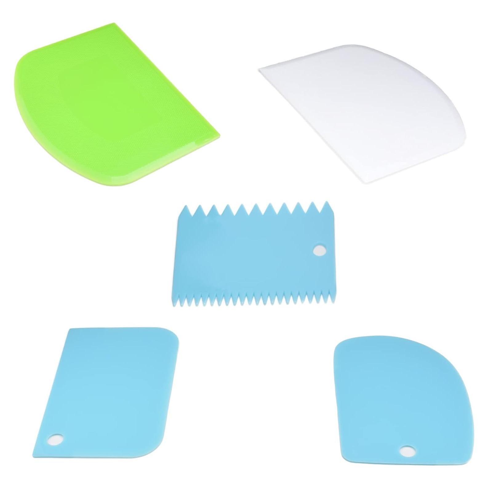 Conjunto de Raspadores de Cocina Jzszera 5 Piezas Plástico Flexible