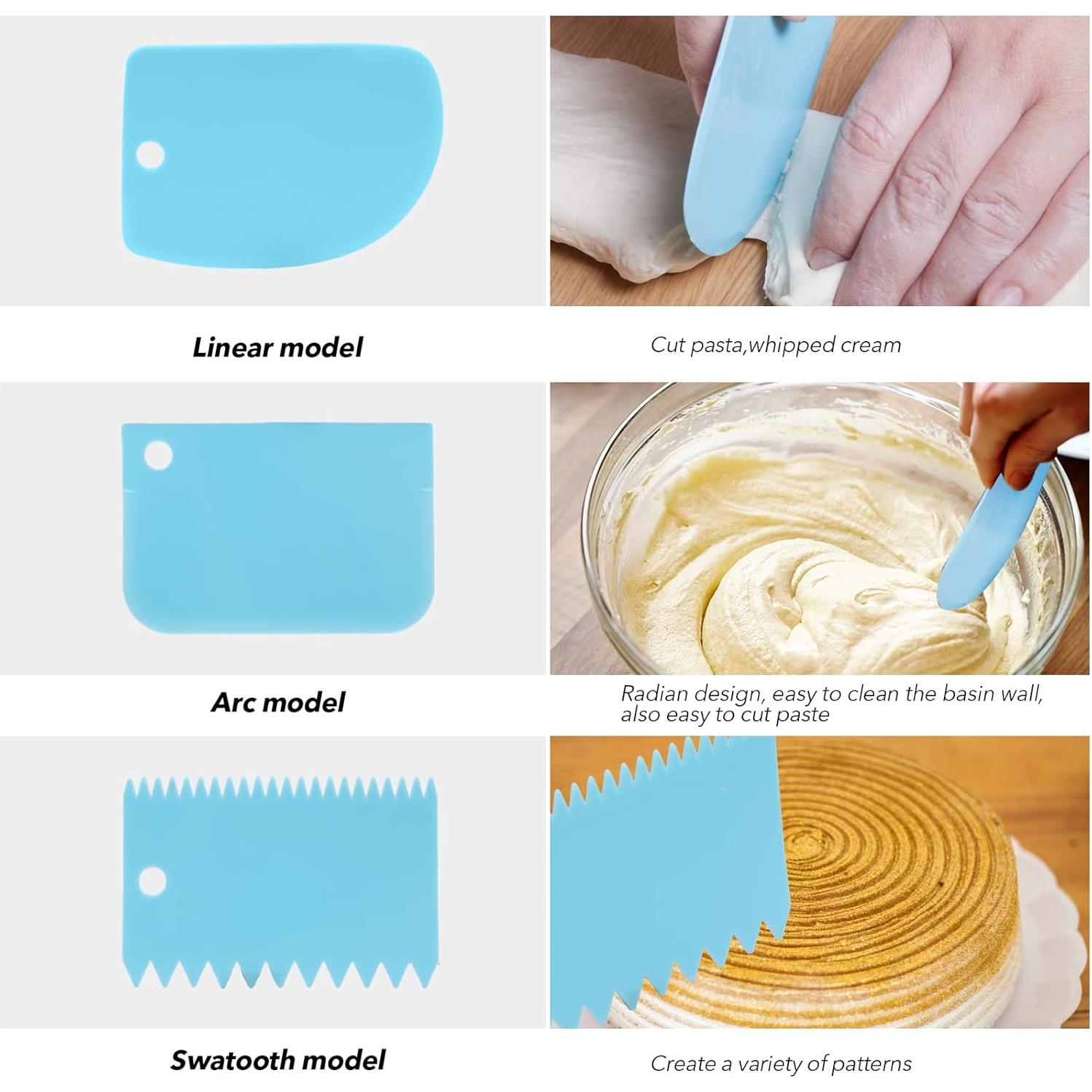 Conjunto de Raspadores de Cocina Jzszera 5 Piezas Plástico Flexible