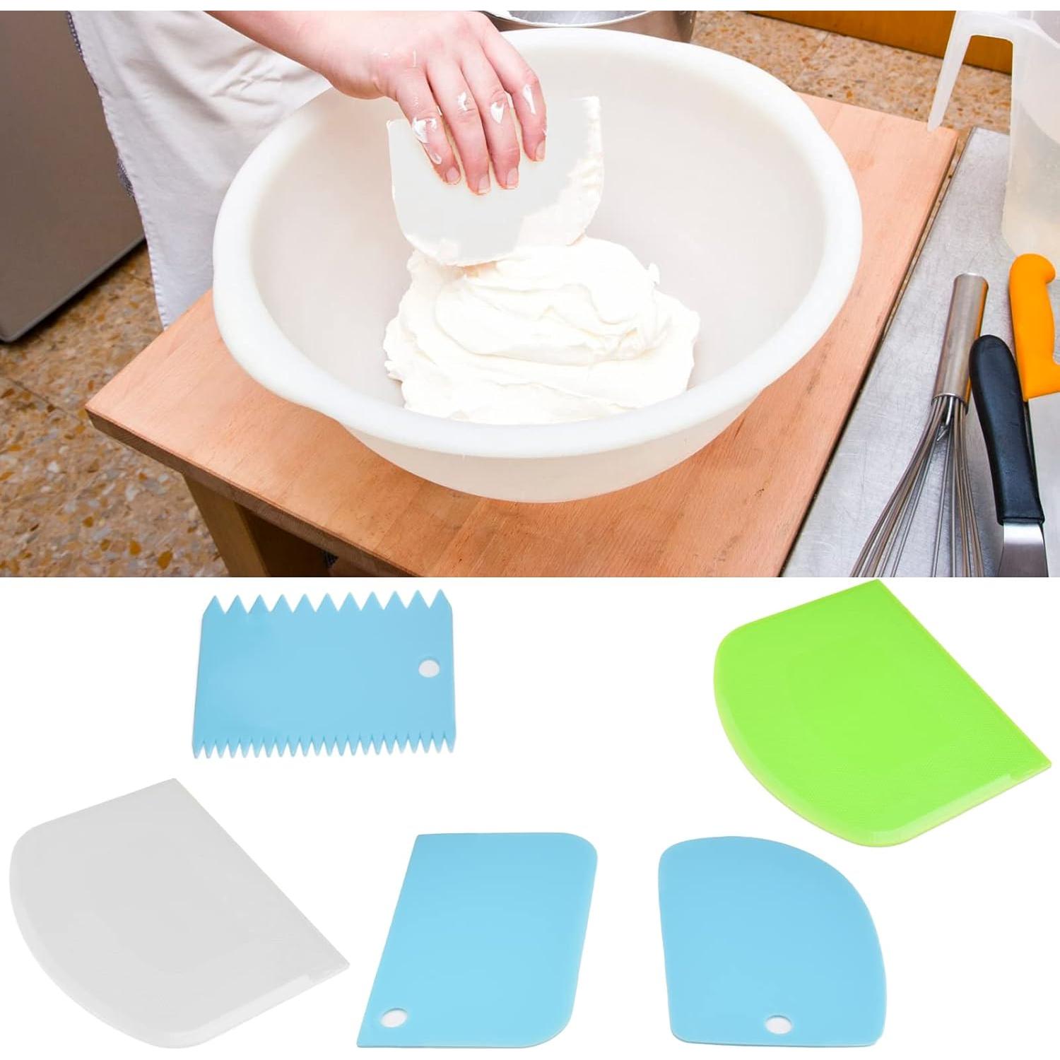 Conjunto de Raspadores de Cocina Jzszera 5 Piezas Plástico Flexible