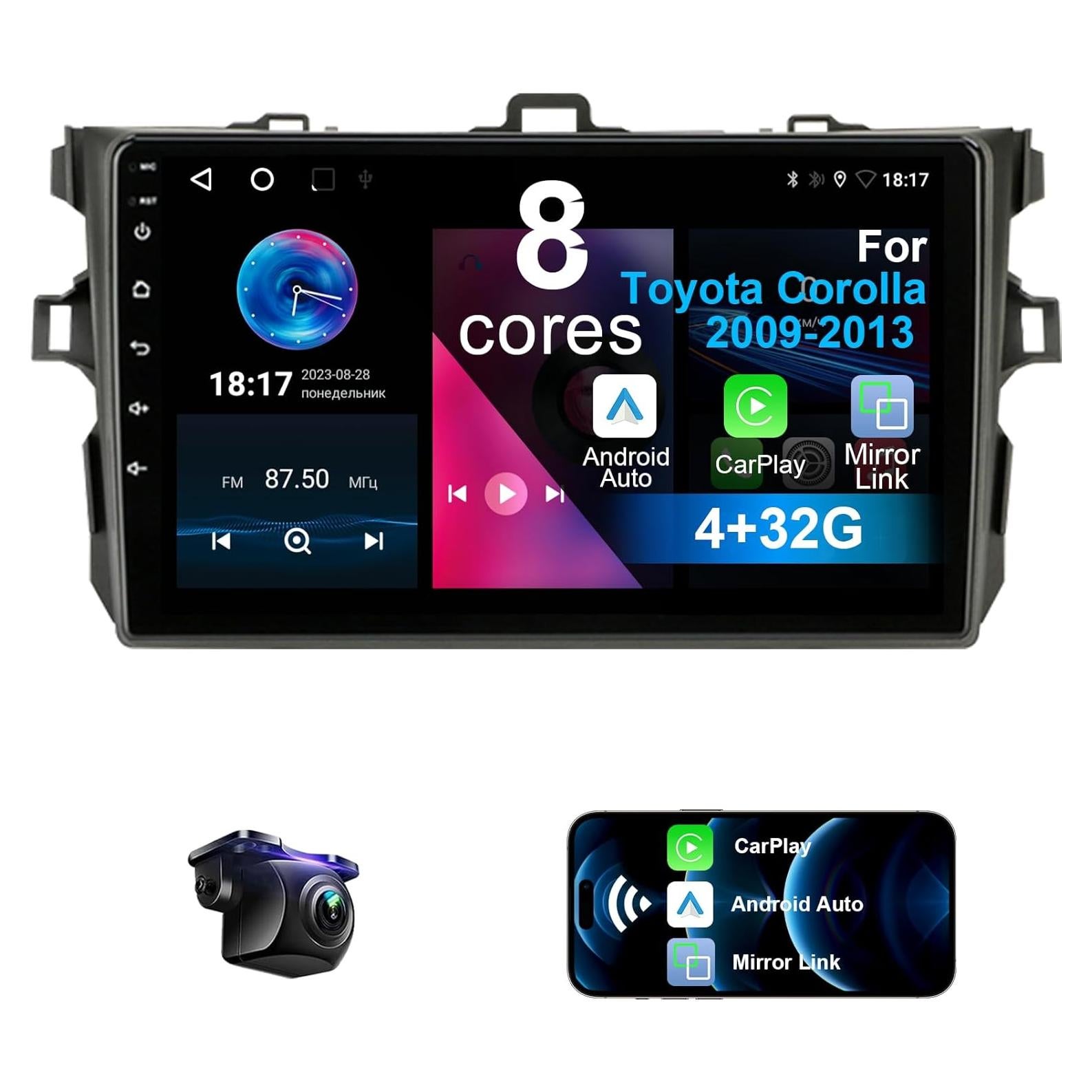 Estéreo de Coche Nunoo para Toyota Corolla 2009-2013 9"