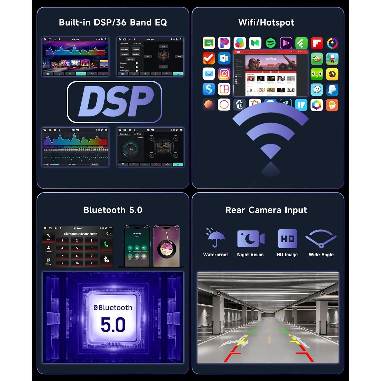 Estéreo de Coche Podofo para Toyota Corolla 2005-2012 9"
