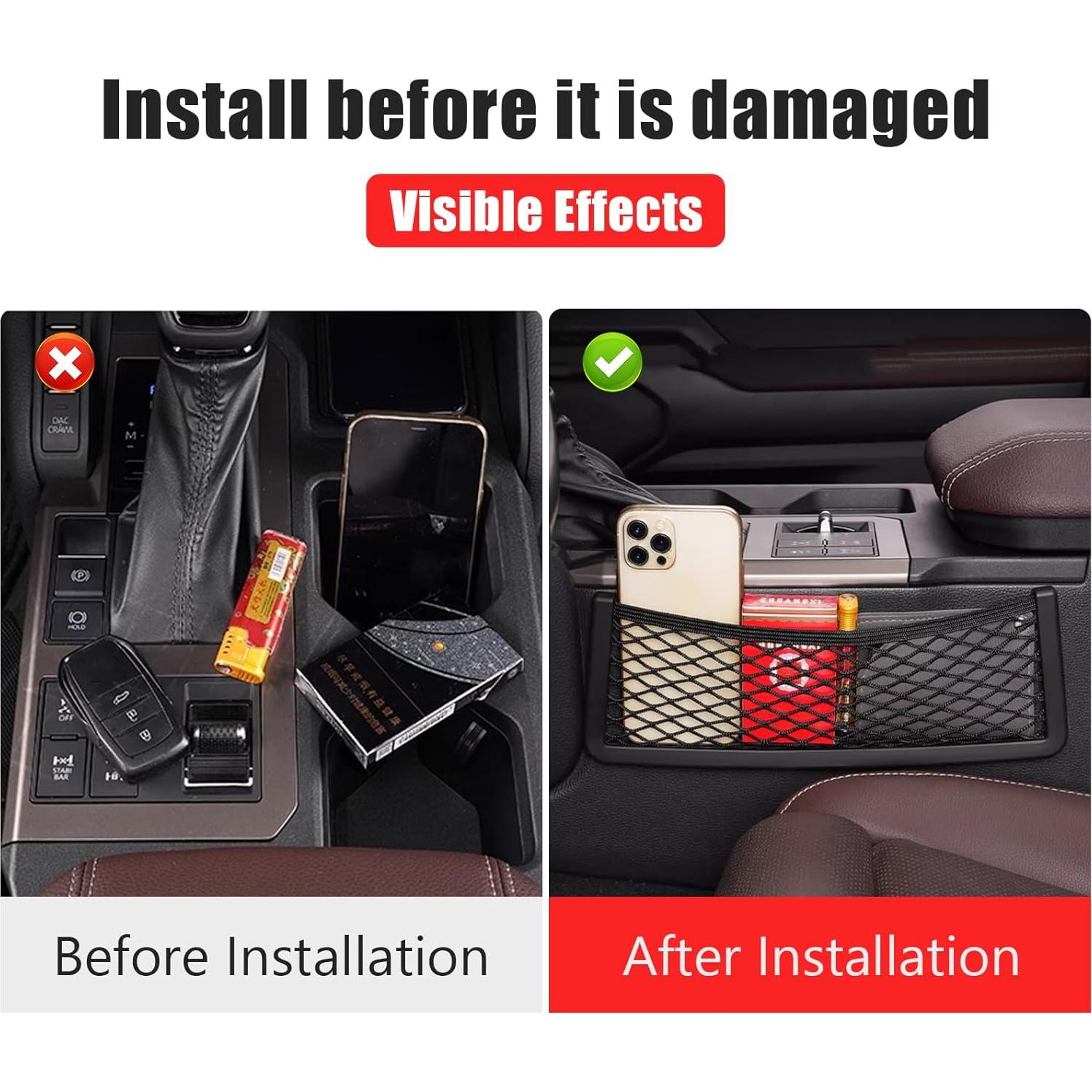 Bolsillo de Malla SFWAYA para Consola Central Toyota 2010-2025