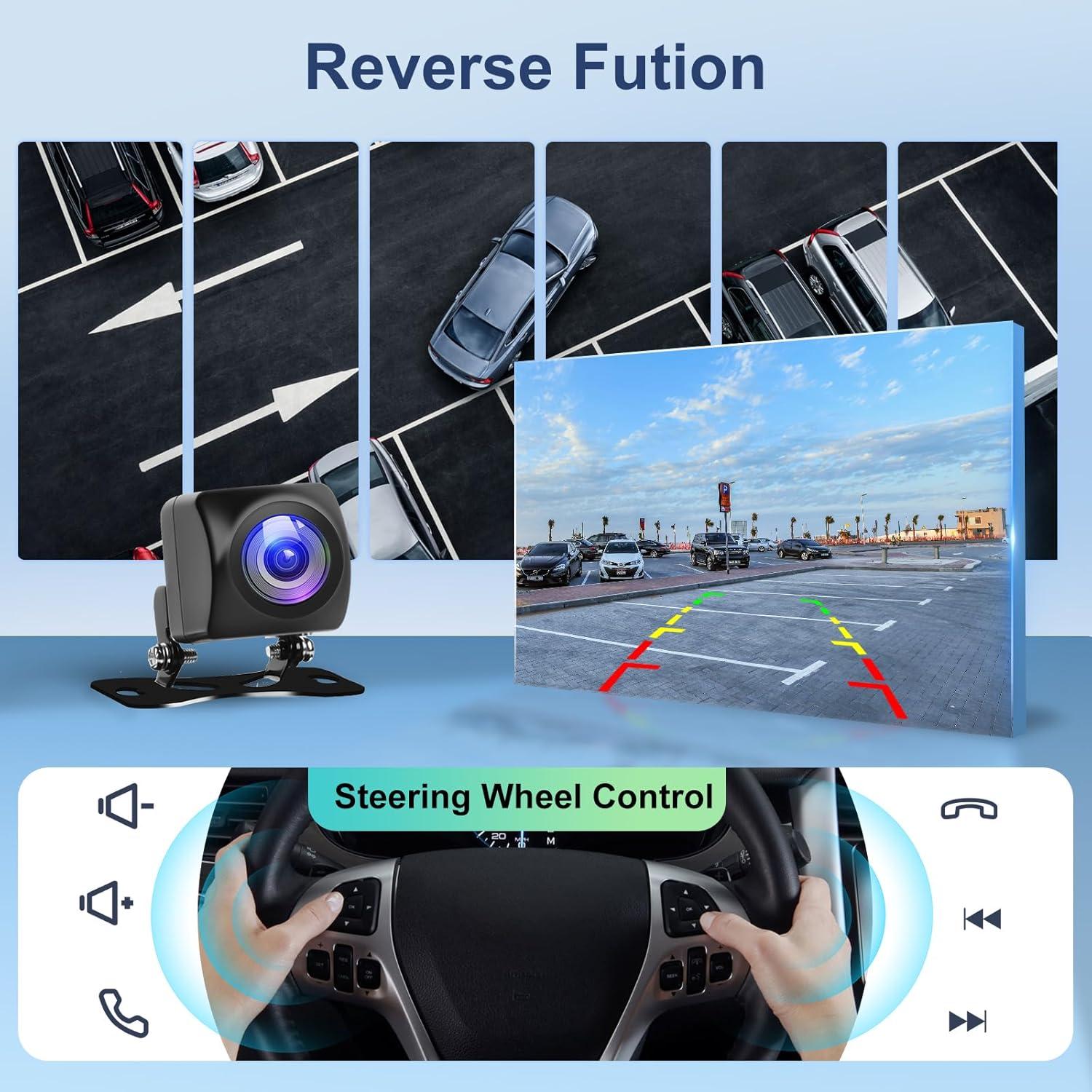 2G+64G- Car Radio for Toyota Corolla/Levin 2014-2017 with Wireless Carplay/Android Auto, Android Car Stereo 10.1 inch Touch Screen GPS Navi WiFi Bluetooth FM/RDS Mirror Link SWC Backup Camera