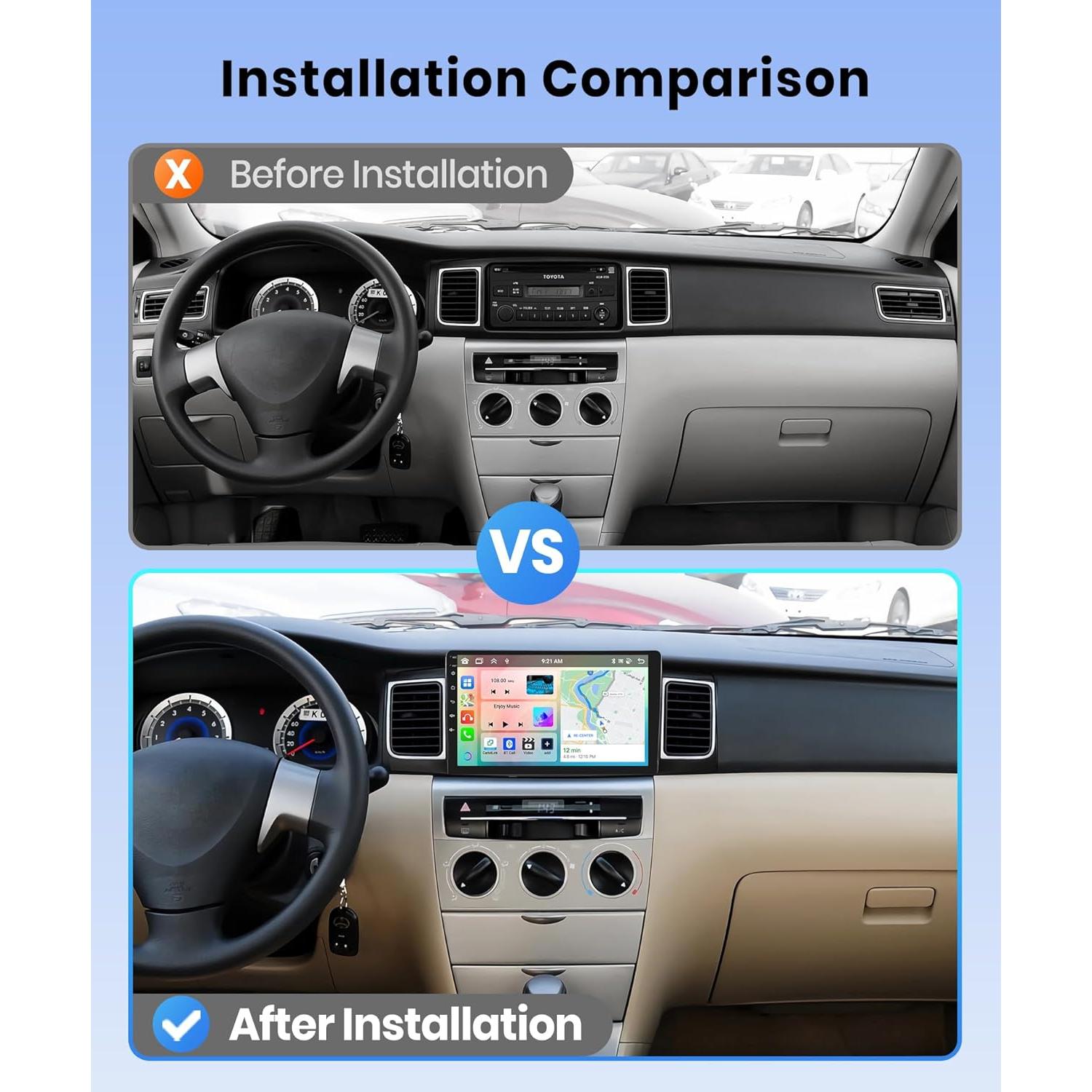 Estéreo de Coche Rimoody 8Core 4G+64G para Toyota Corolla 2007-2012