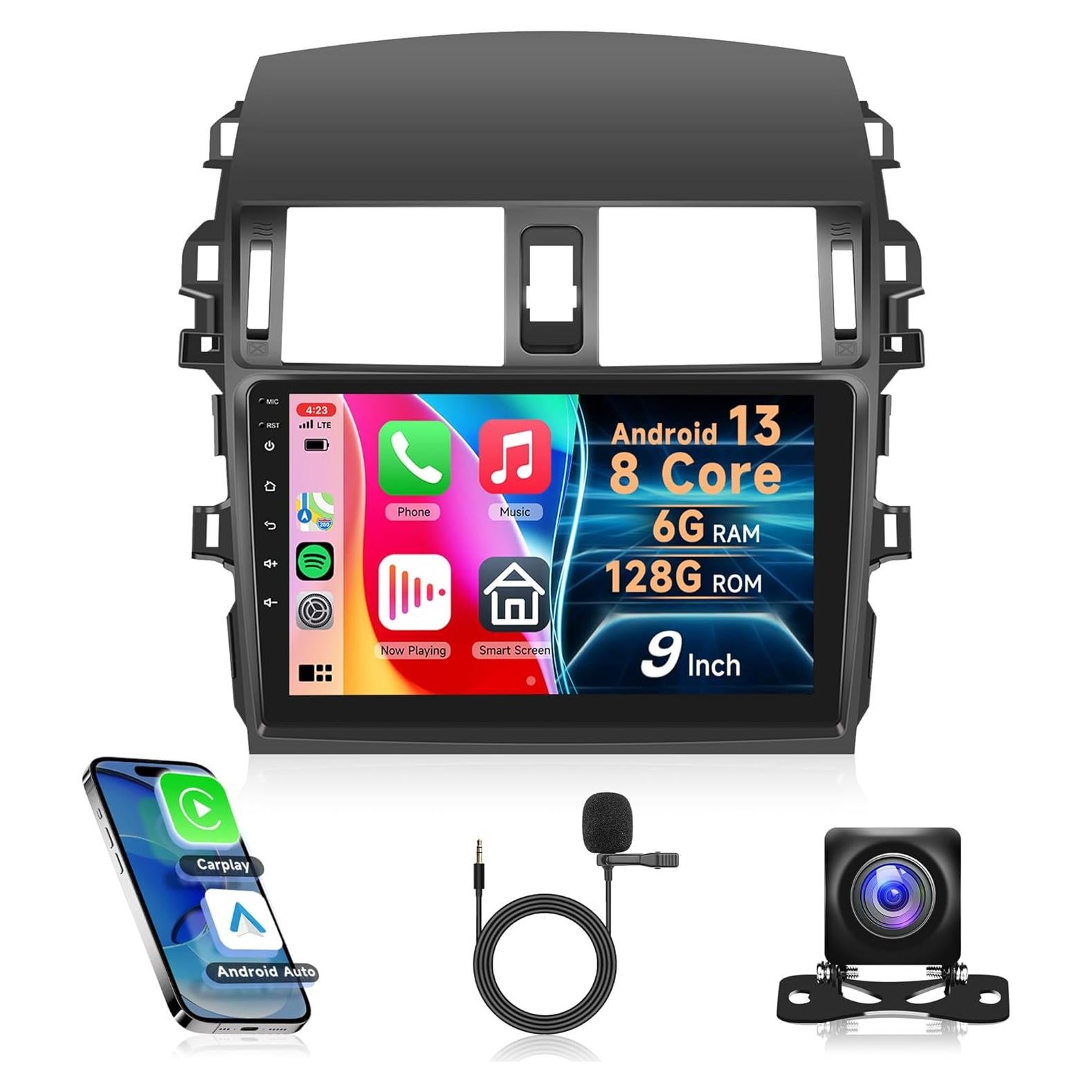 Estéreo de Coche Rimoody 9" Android 6G+128G para Corolla 2009-2013