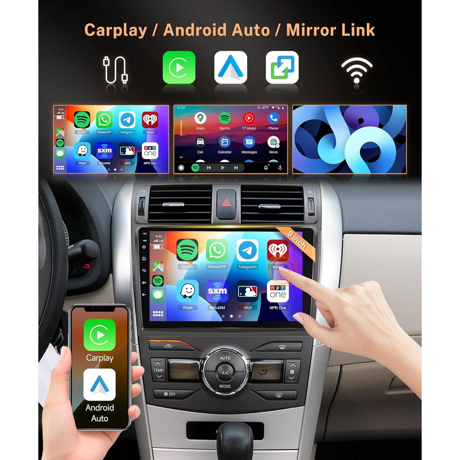 Estéreo de Coche Rimoody 9" Android 6G+128G para Corolla 2009-2013