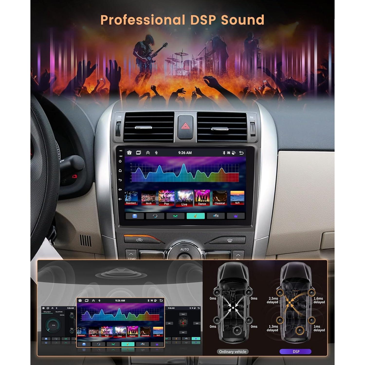 Estéreo de Coche Rimoody 9" Android 6G+128G para Corolla 2009-2013