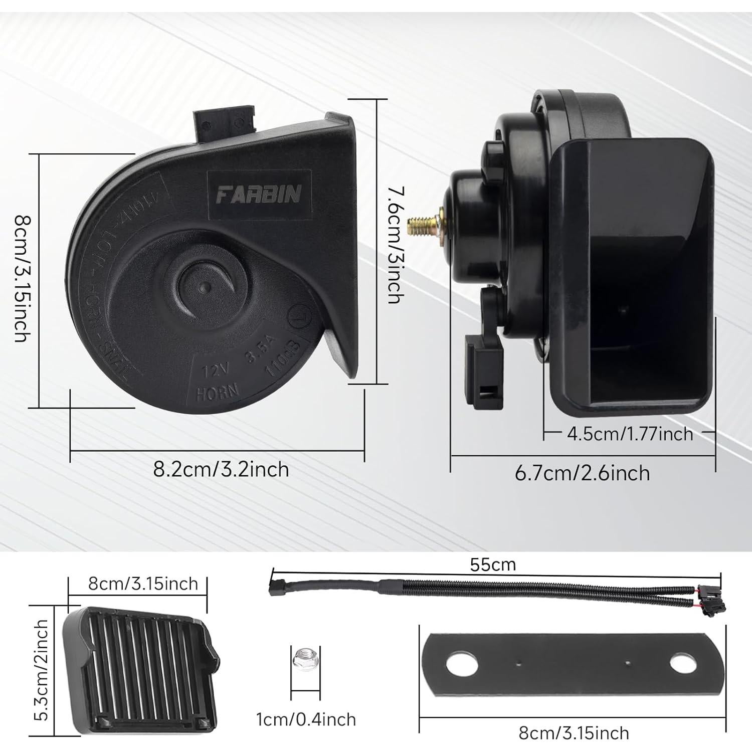 Claxon FARBIN 12V para Toyota/Lexus/Subaru Impermeable