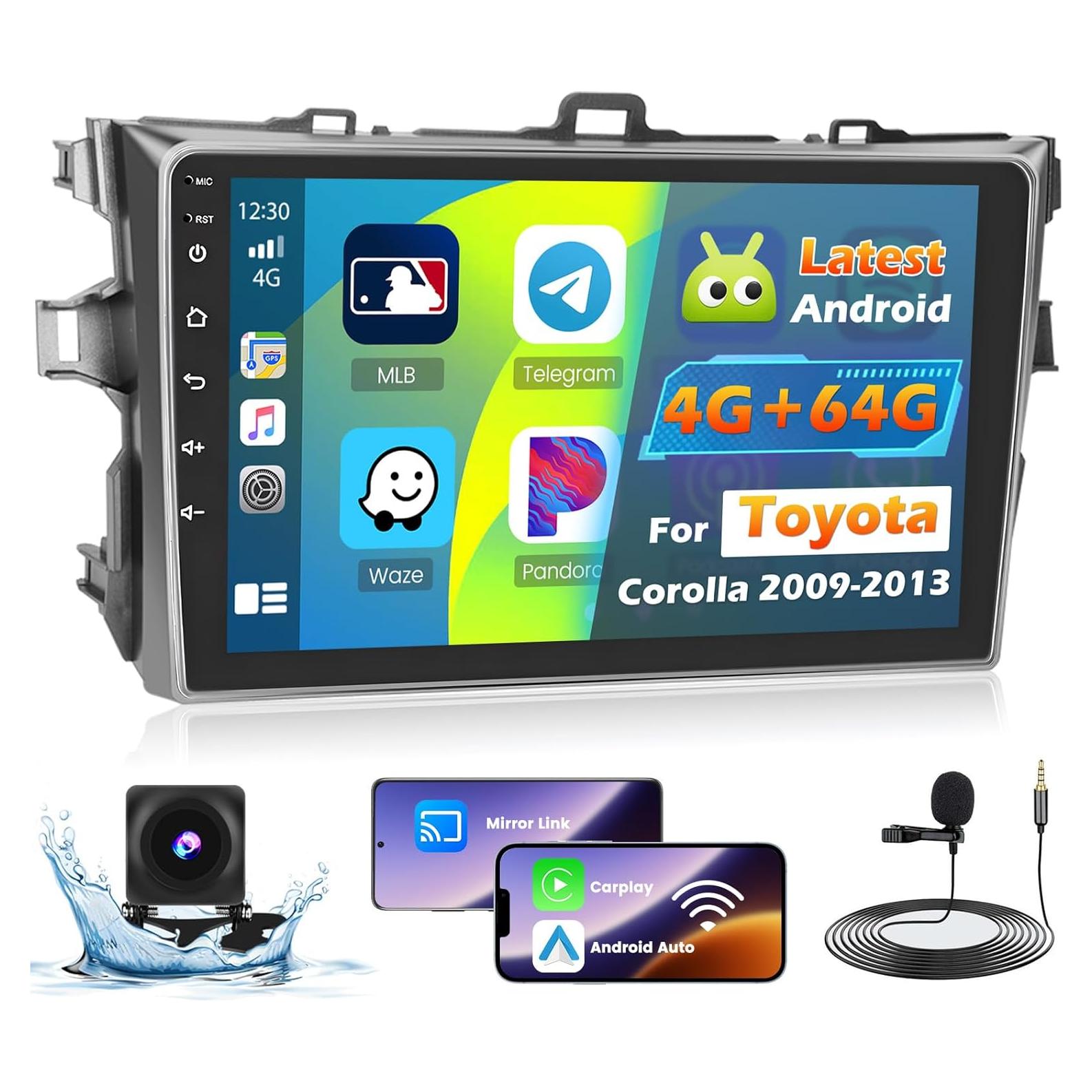 Estéreo de Coche Roinvou para Toyota Corolla 2009-2013 9"