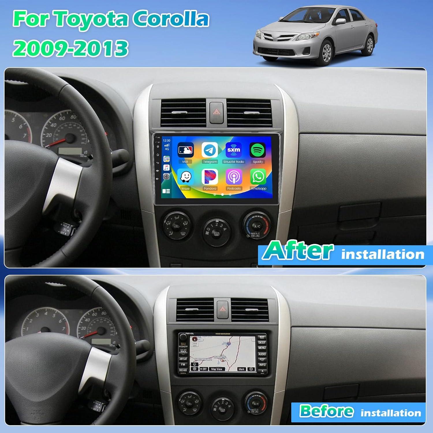 Estéreo de Coche Roinvou para Toyota Corolla 2009-2013 9"