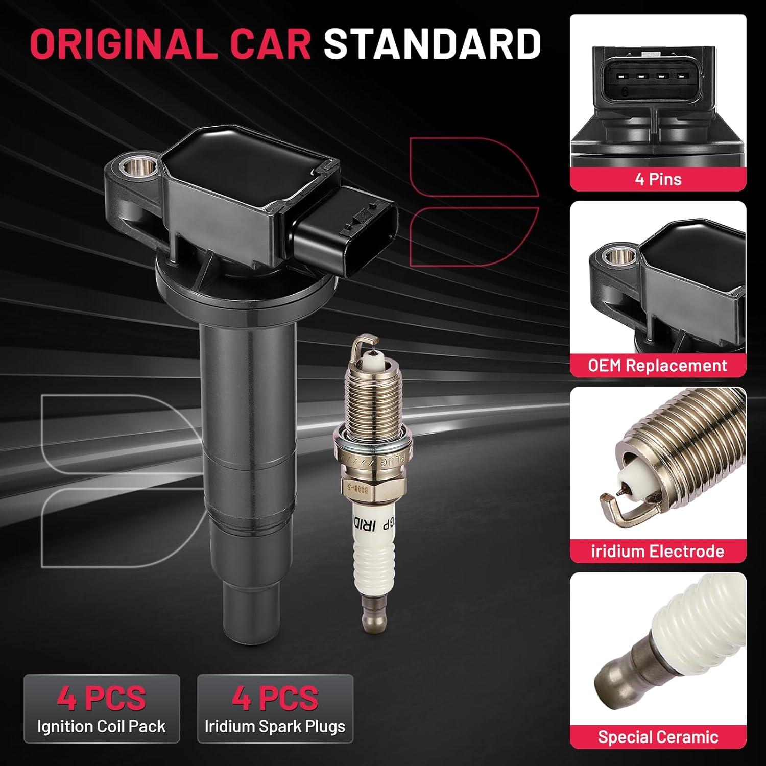 Bobina de Encendido y Bujías Iridio BDFHYK para Toyota