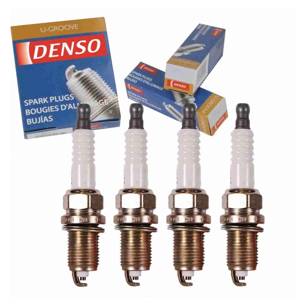 4 Bujías DENSO U-Groove para Toyota Yaris 1.5L 2006-2016