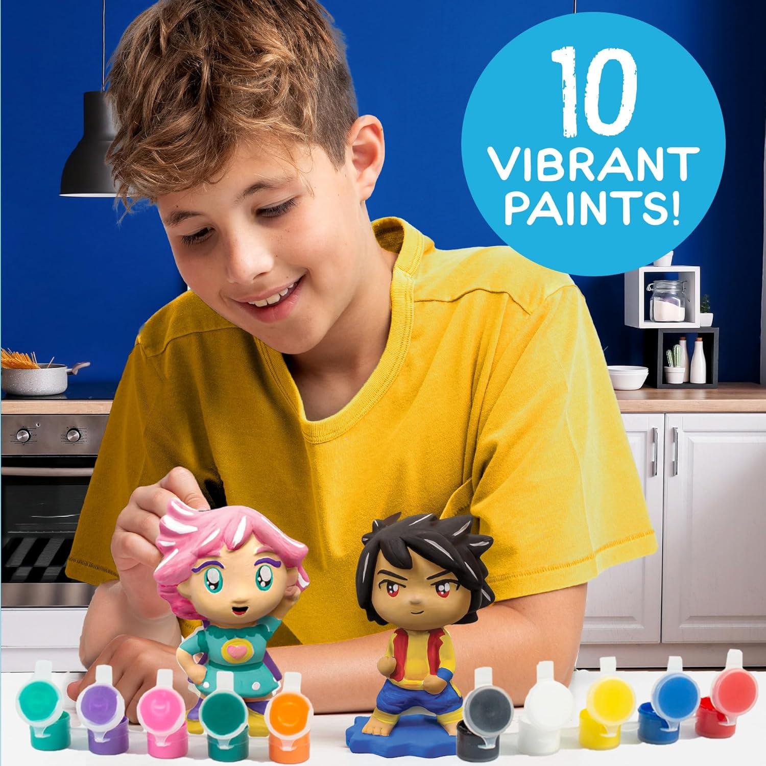 Kit de Pintura de Figuritas de Anime Hecho por Mí - 2 Piezas