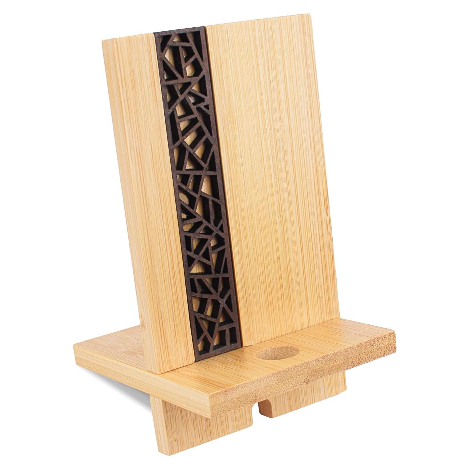 Soporte Móvil BARUHARI de Madera de Bambú Ajustable 14x9cm