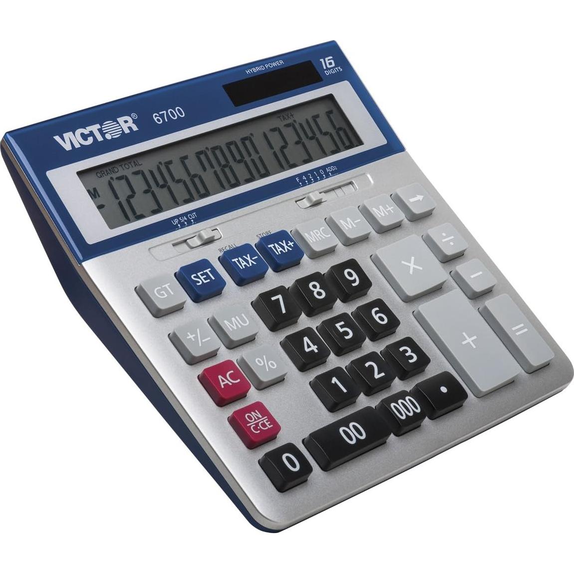 Calculadora de Escritorio Victor 6700, 16 Dígitos, Diseño Metálico
