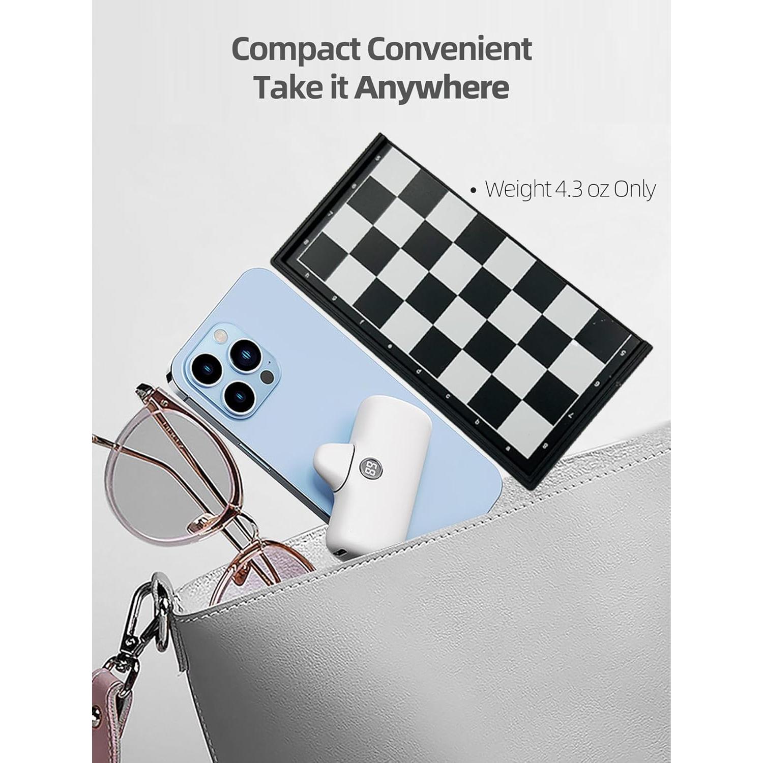 Juego de Ajedrez Magnético Portátil Plegable 15 cm - Mini