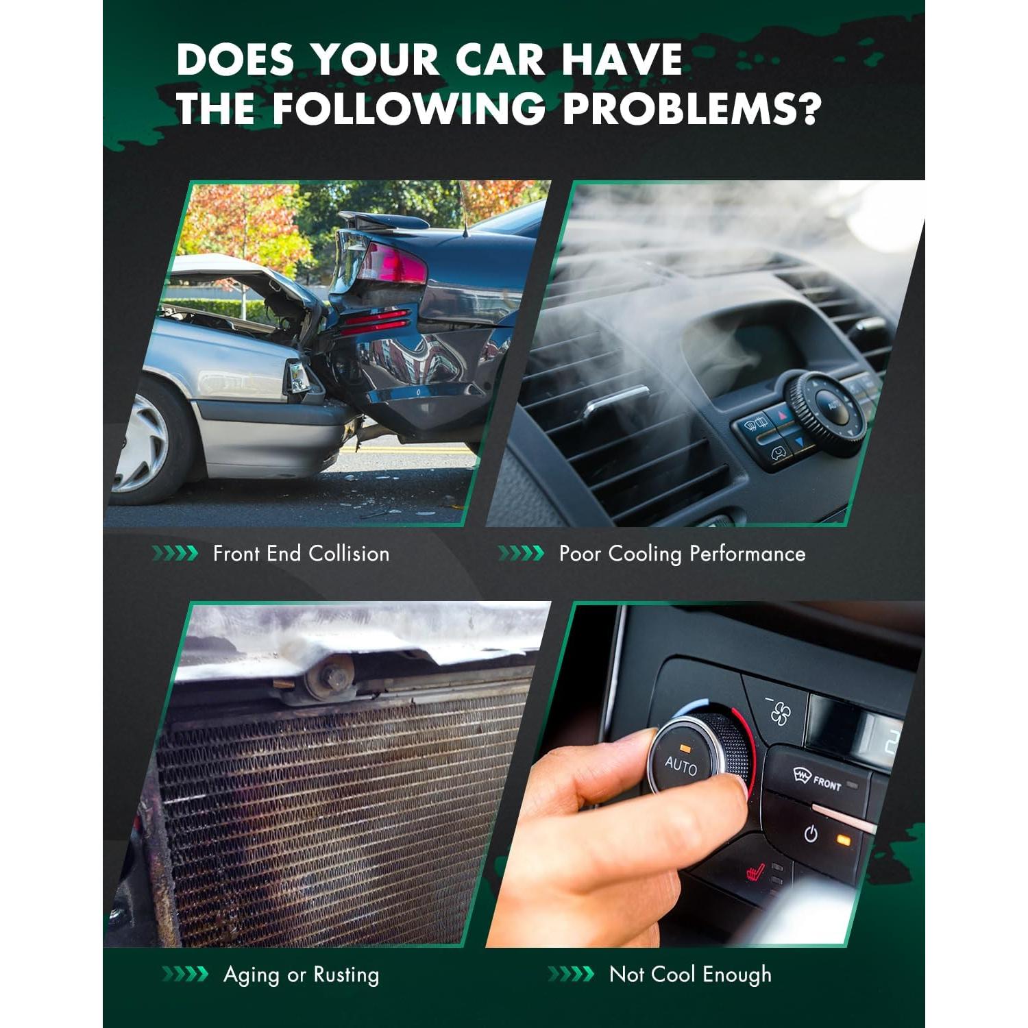 Condensador de aire acondicionado SCITOO para Toyota Yaris 2004-2015