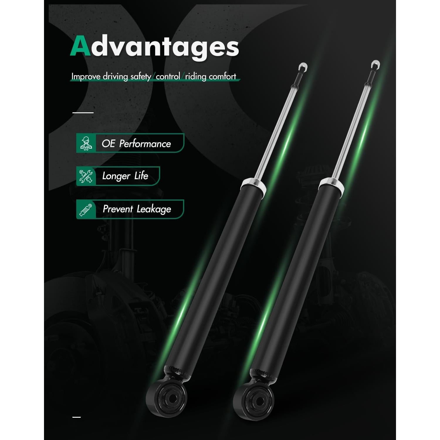 Juego de Amortiguadores Traseros SCITOO para Toyota Yaris y Scion xD