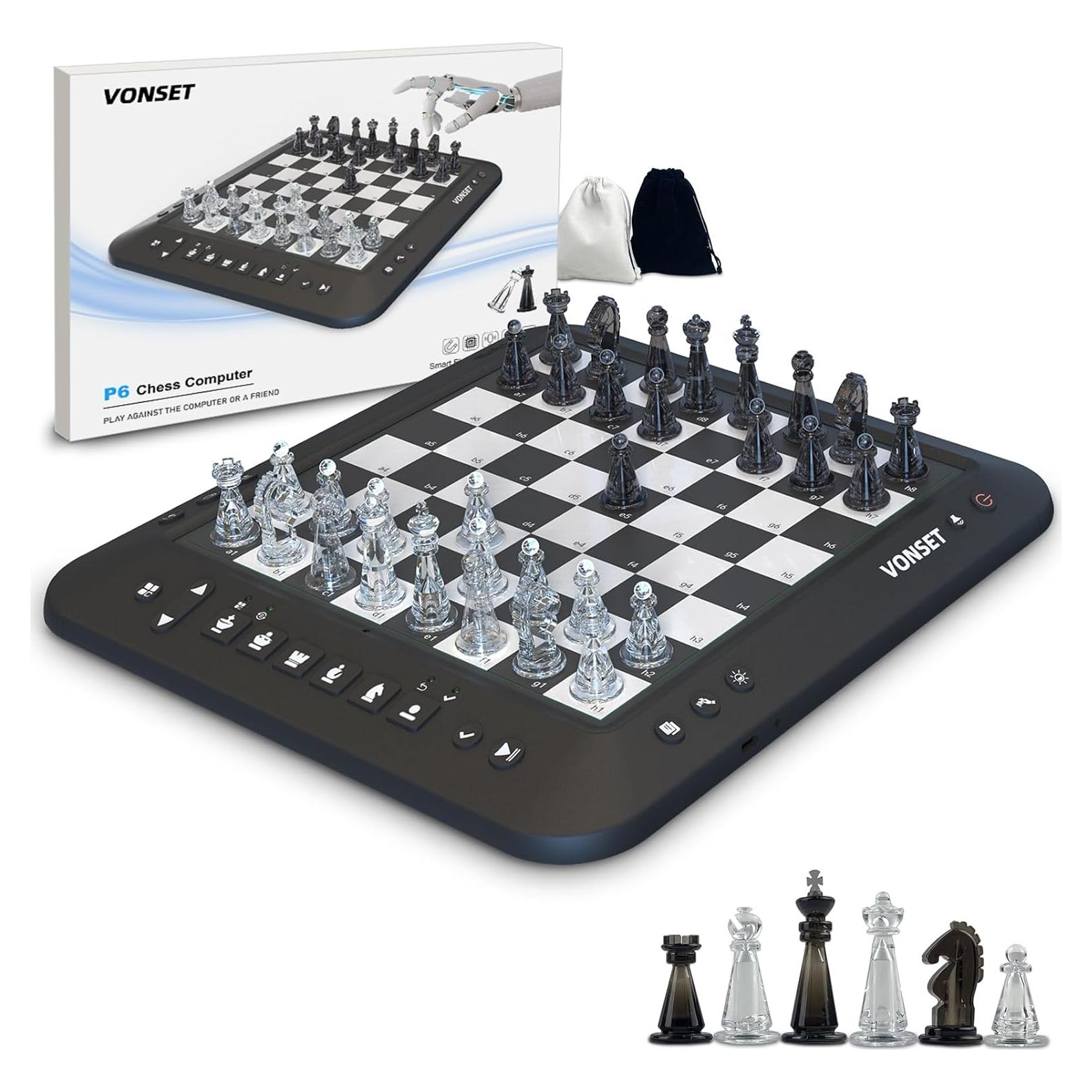 Tablero de Ajedrez Electrónico P6 Vonset con LED 32x30.8 cm