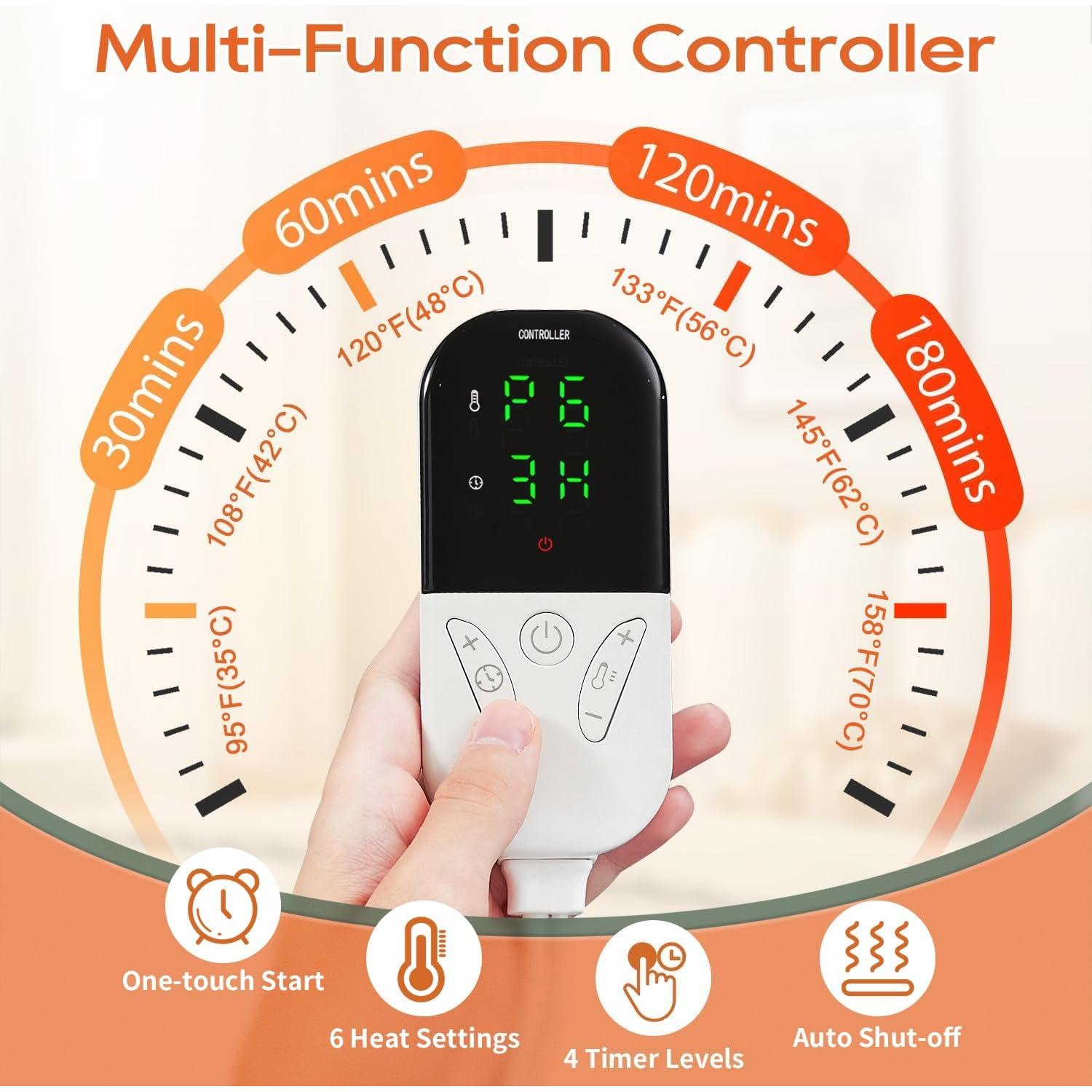 Almohadilla Térmica Eléctrica Focbeo 35x20 cm Alivio Dolor