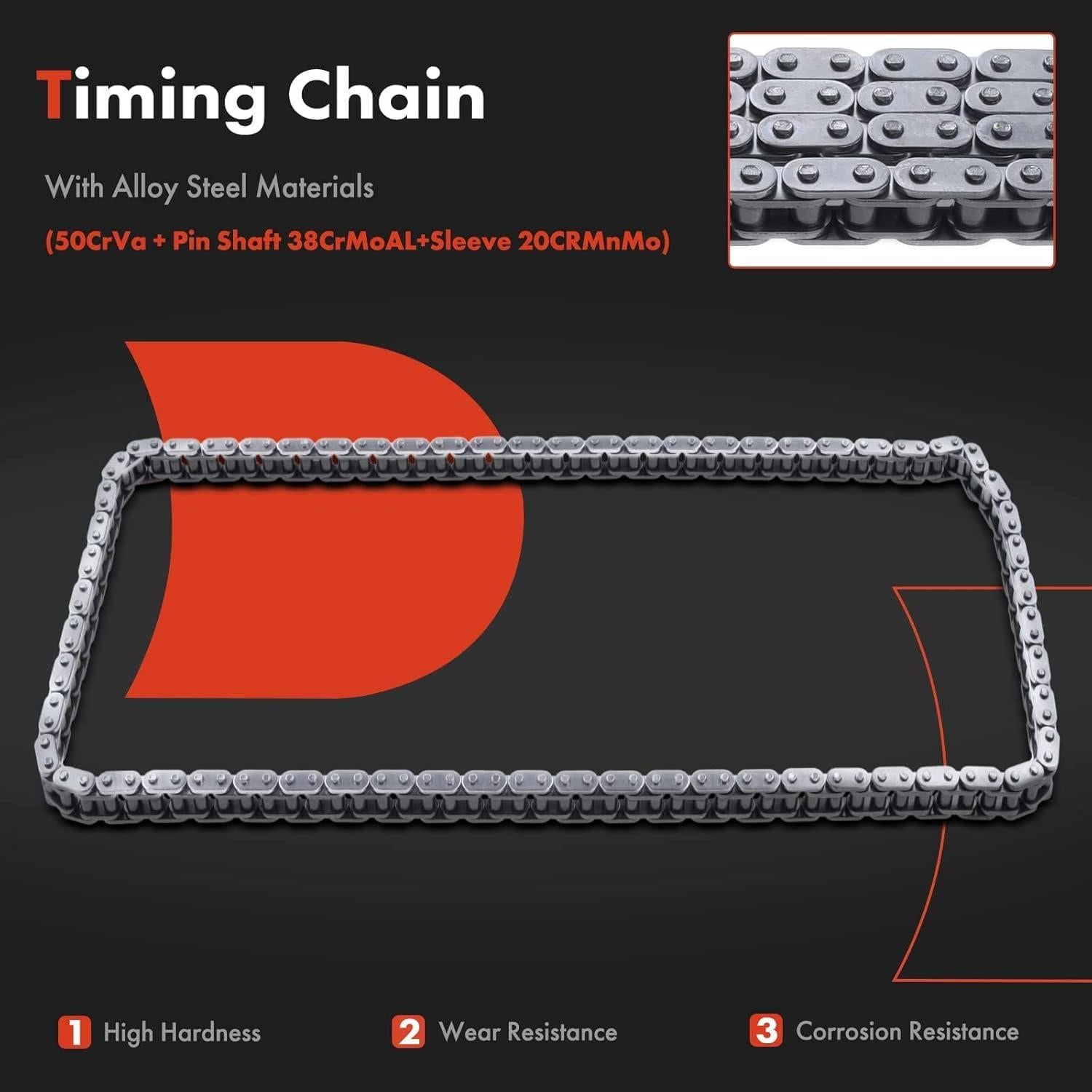 Kit de Cadena de Tiempo A-Premium 8PCS para Toyota y Scion