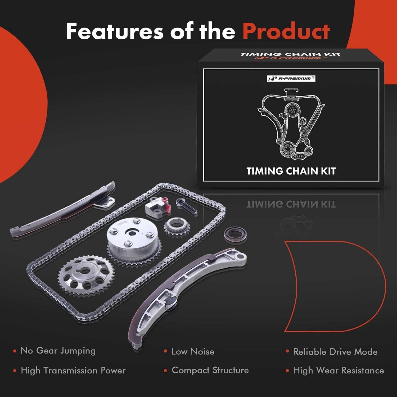 Kit de Cadena de Tiempo A-Premium 8PCS para Toyota y Scion