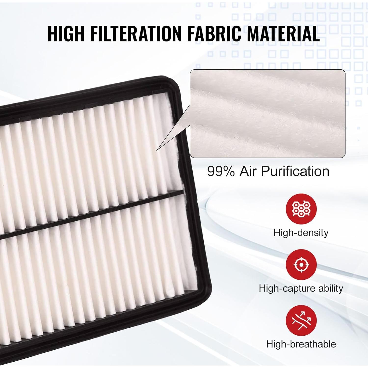 Filtro de aire del motor TOPAZ 17801WB001 para Scion iA y Toyota Yaris