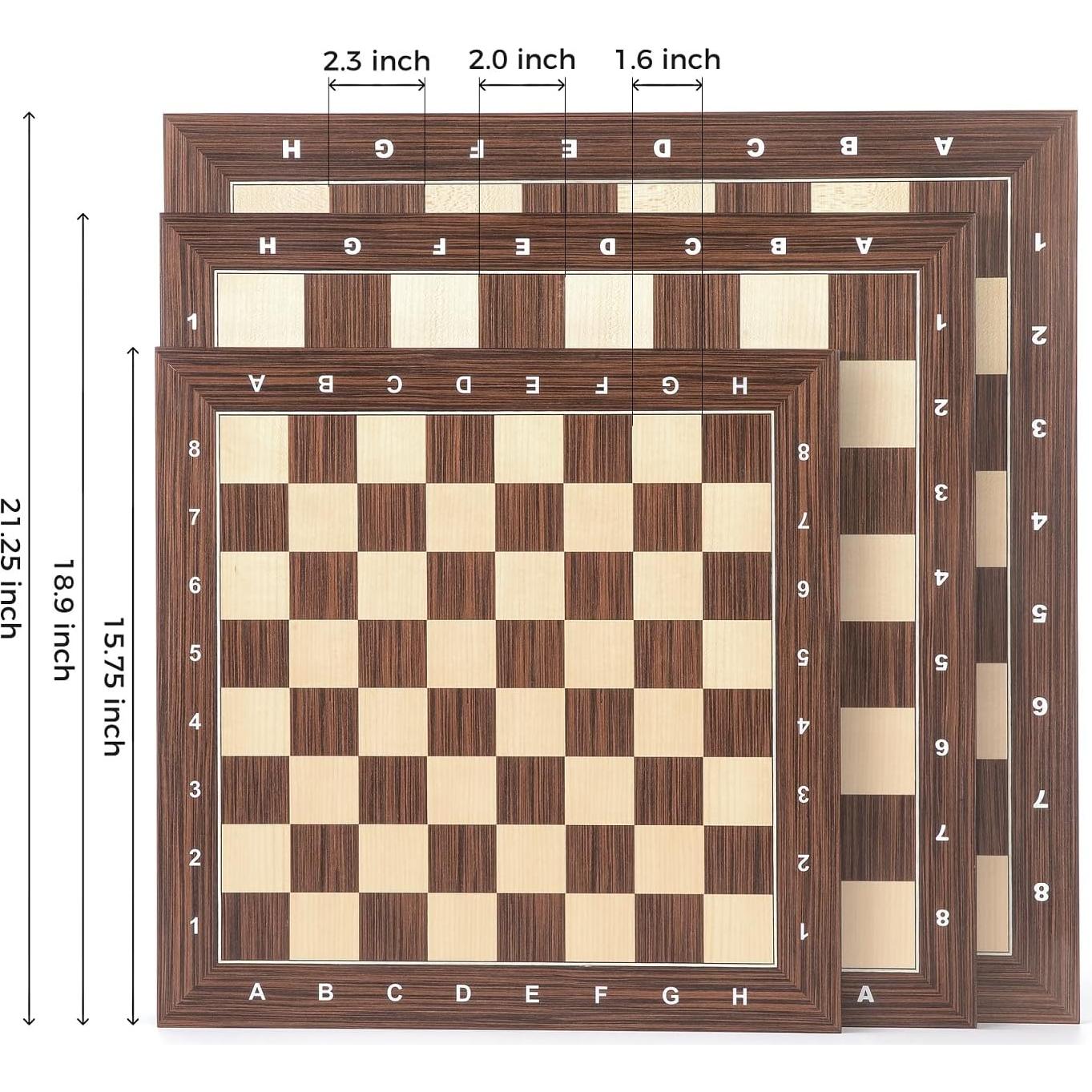 Tablero de Ajedrez Woodronic 54x54 cm Profesional