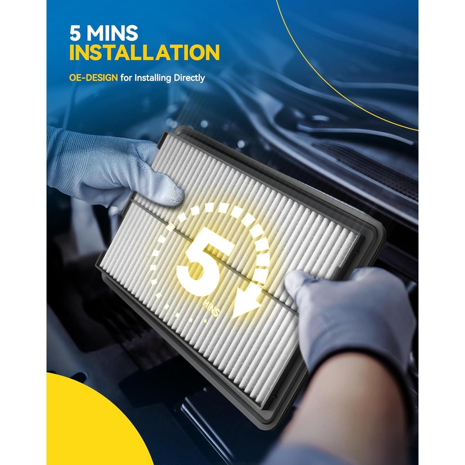 Filtro de aire PHILTOP CA12086 para Toyota Yaris y Scion iA