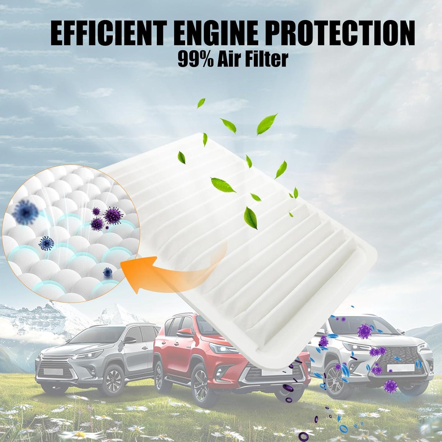 Filtro de aire motor Nerans CA10190 para Toyota Yaris y Corolla