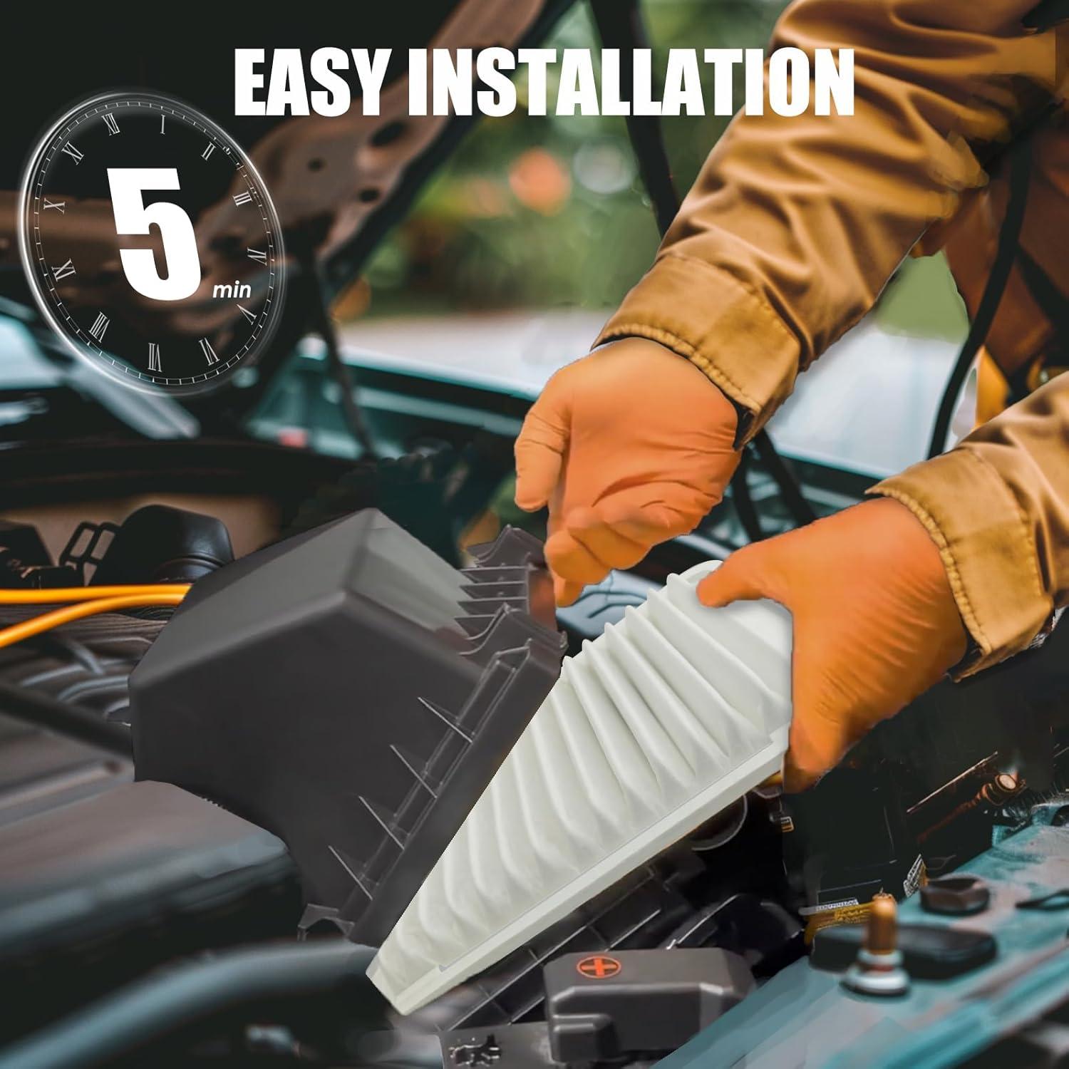 Filtro de aire motor Nerans CA10190 para Toyota Yaris y Corolla