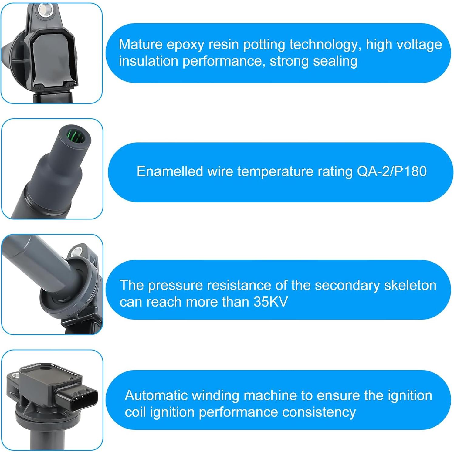 Paquete de bobinas de encendido JDMON y bujías 1.5L