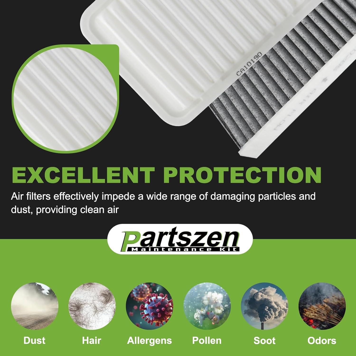 Filtro de Aire de Cabina y Motor PartsZen CF10285 para Toyota