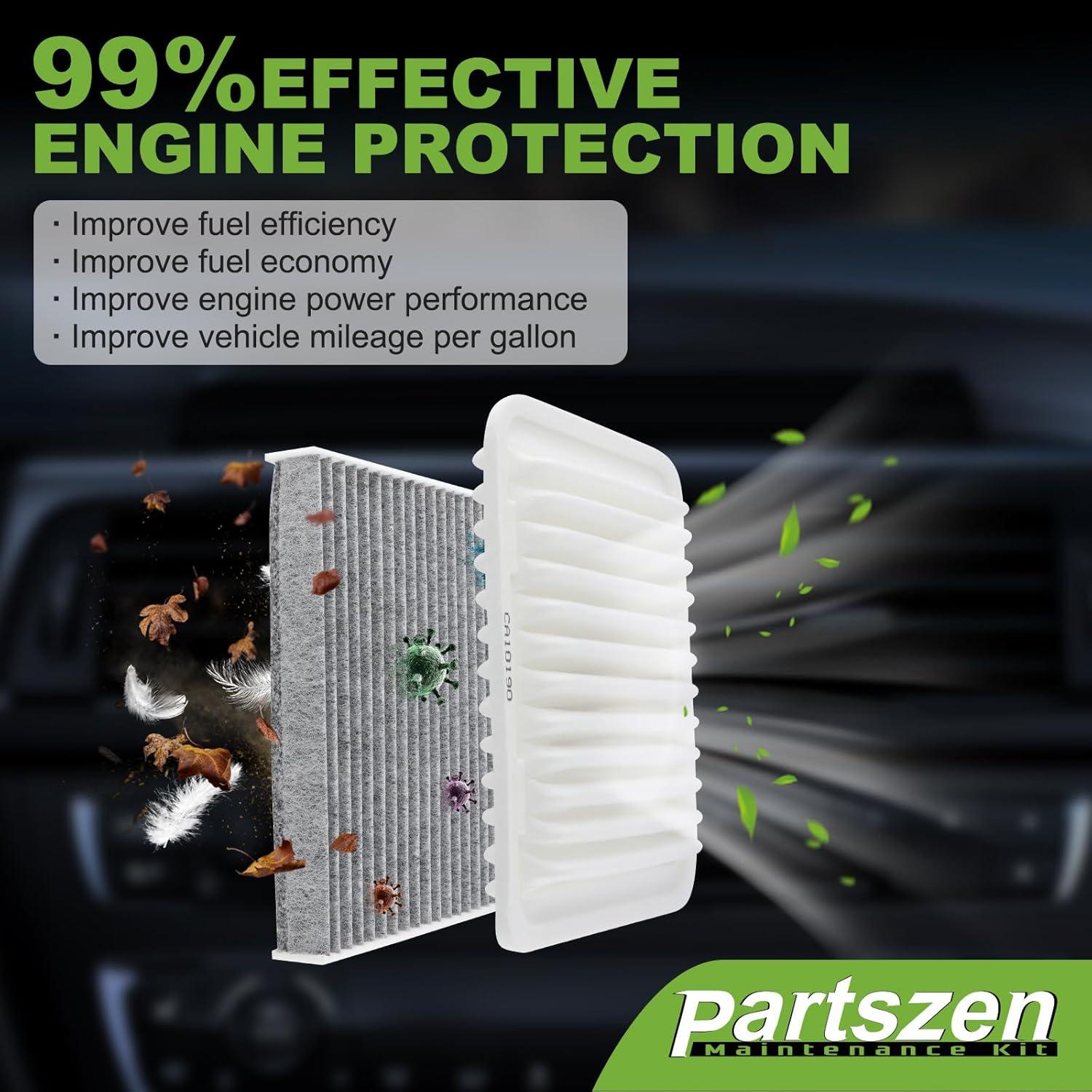 Filtro de Aire de Cabina y Motor PartsZen CF10285 para Toyota