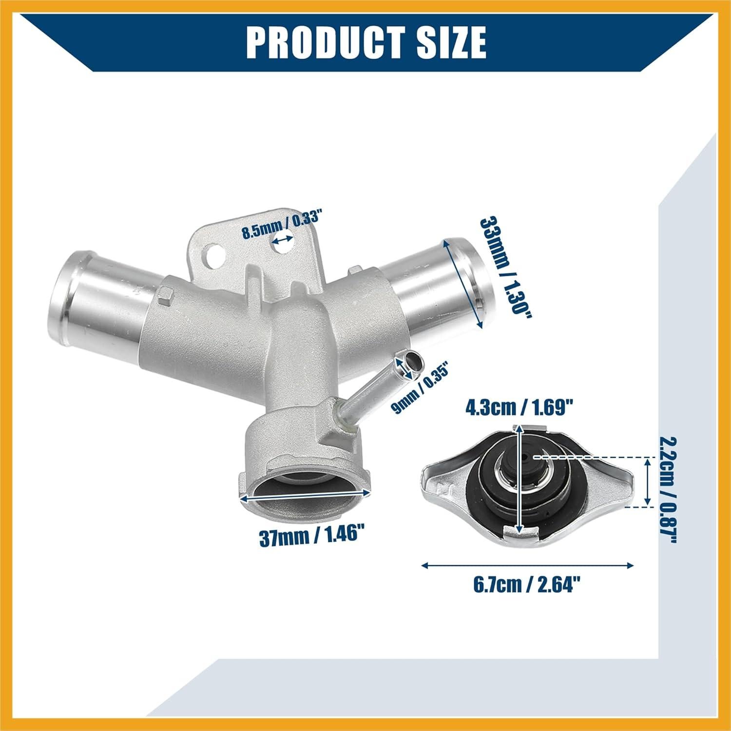 Cuello de Llenado de Radiador Partuto para Toyota Yaris 2007-2018