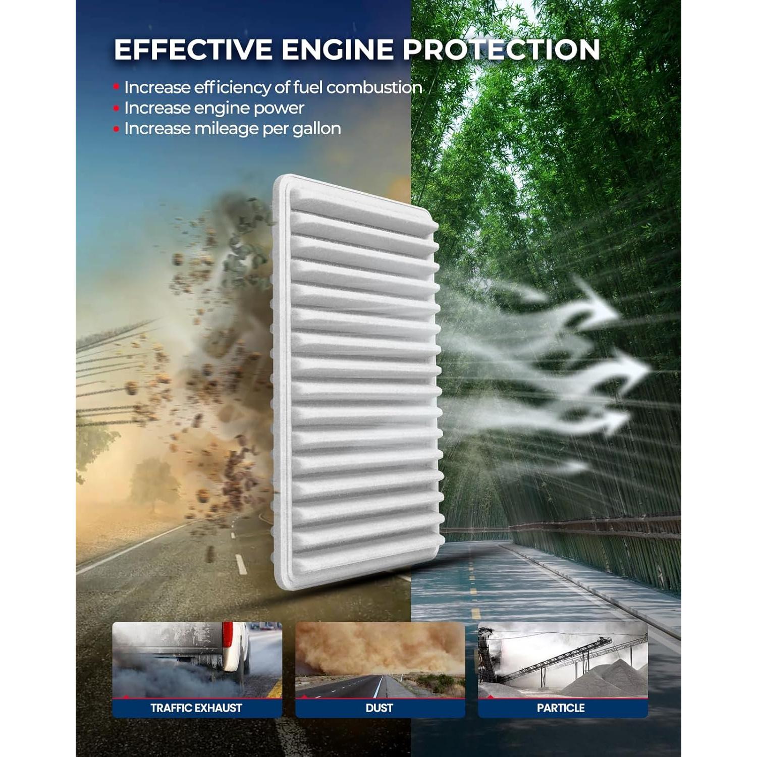 Filtro de aire KAX CA10190 para Corolla, Yaris, Matrix