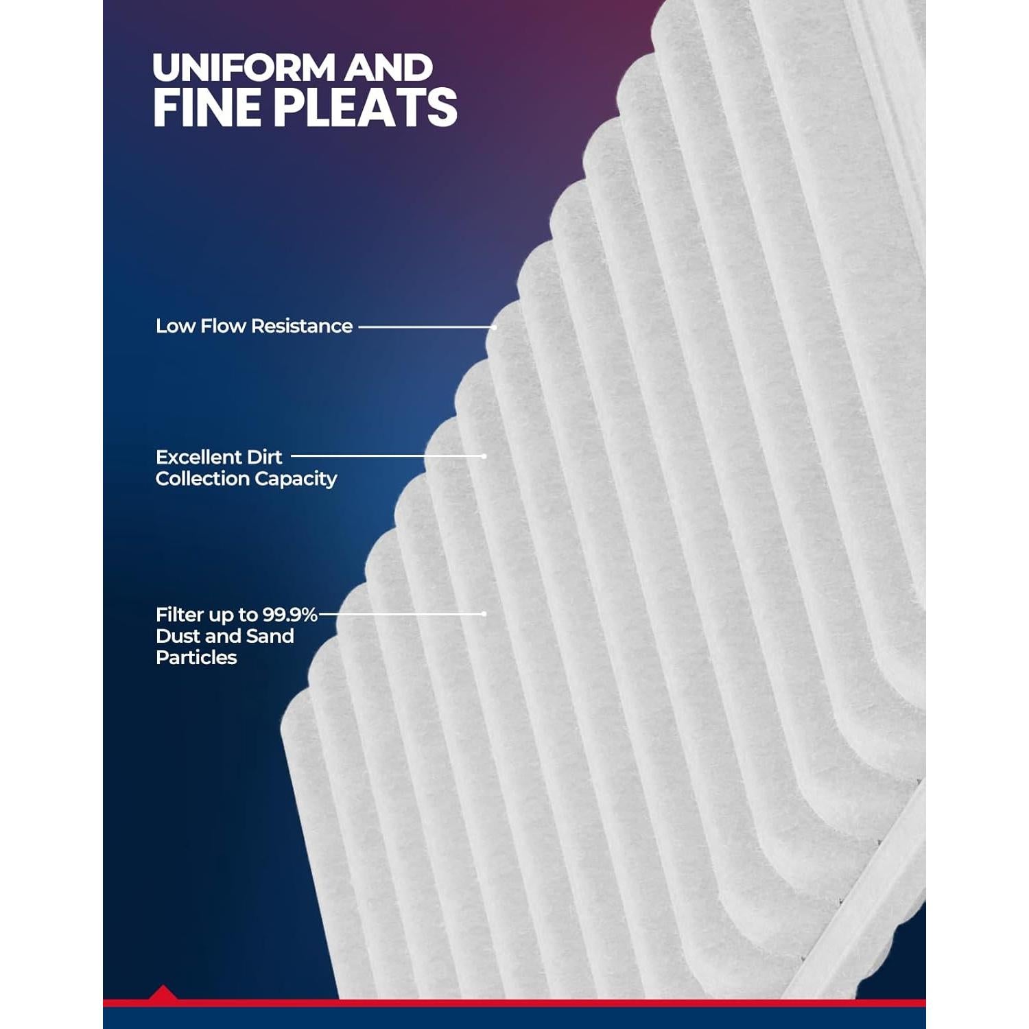 Filtro de aire KAX CA10190 para Corolla, Yaris, Matrix