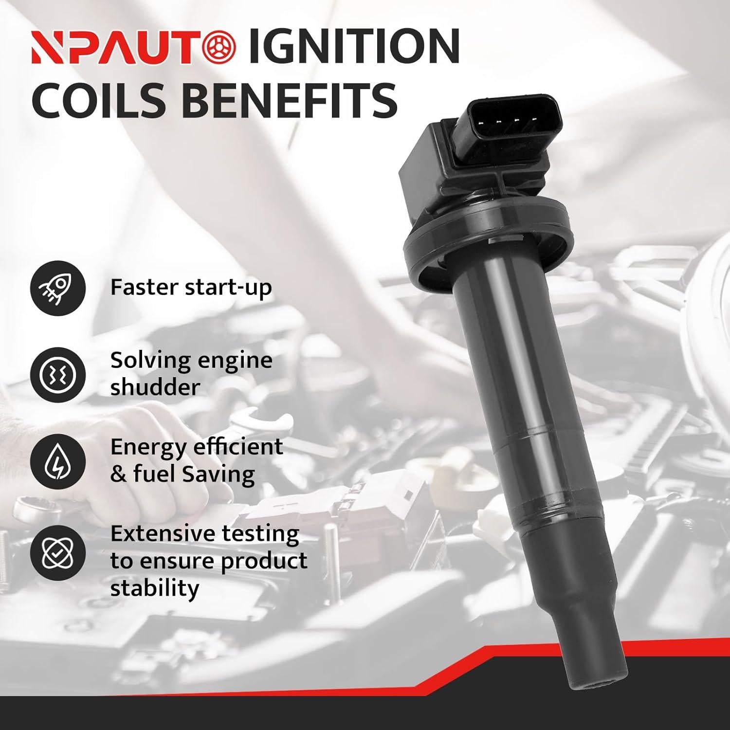 Bobinas de Encendido NPAUTO UF316 para Toyota 1.5L - Juego de 4