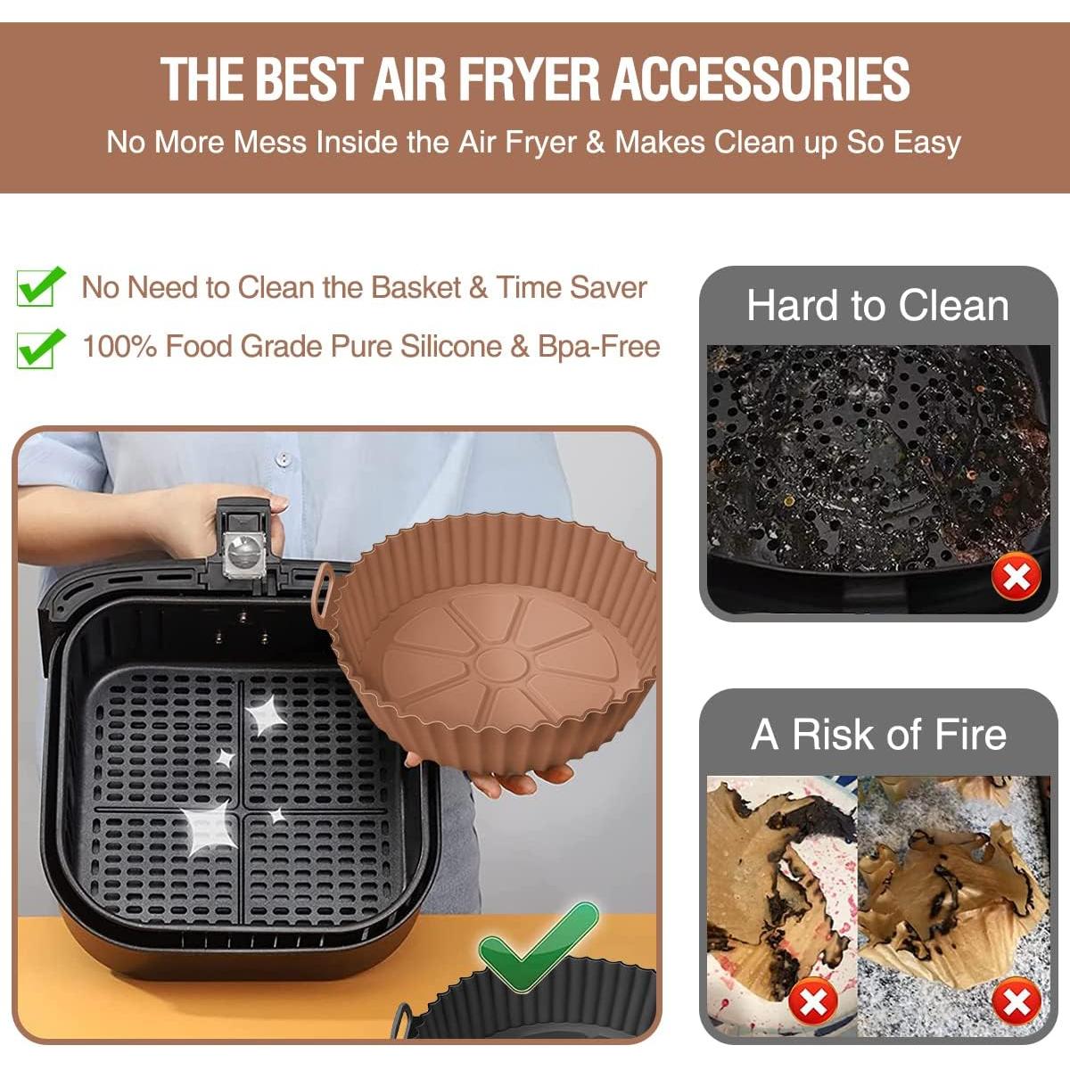 Forros de Silicona Reutilizables AKSDTH para Freidora de Aire 3-5QT