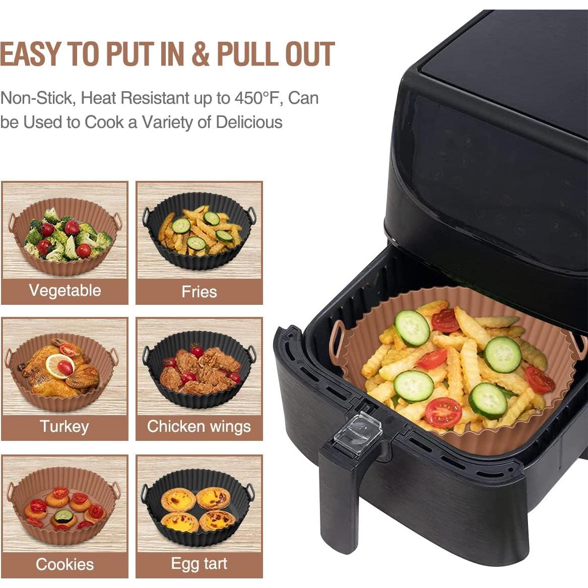 Forros de Silicona Reutilizables AKSDTH para Freidora de Aire 3-5QT