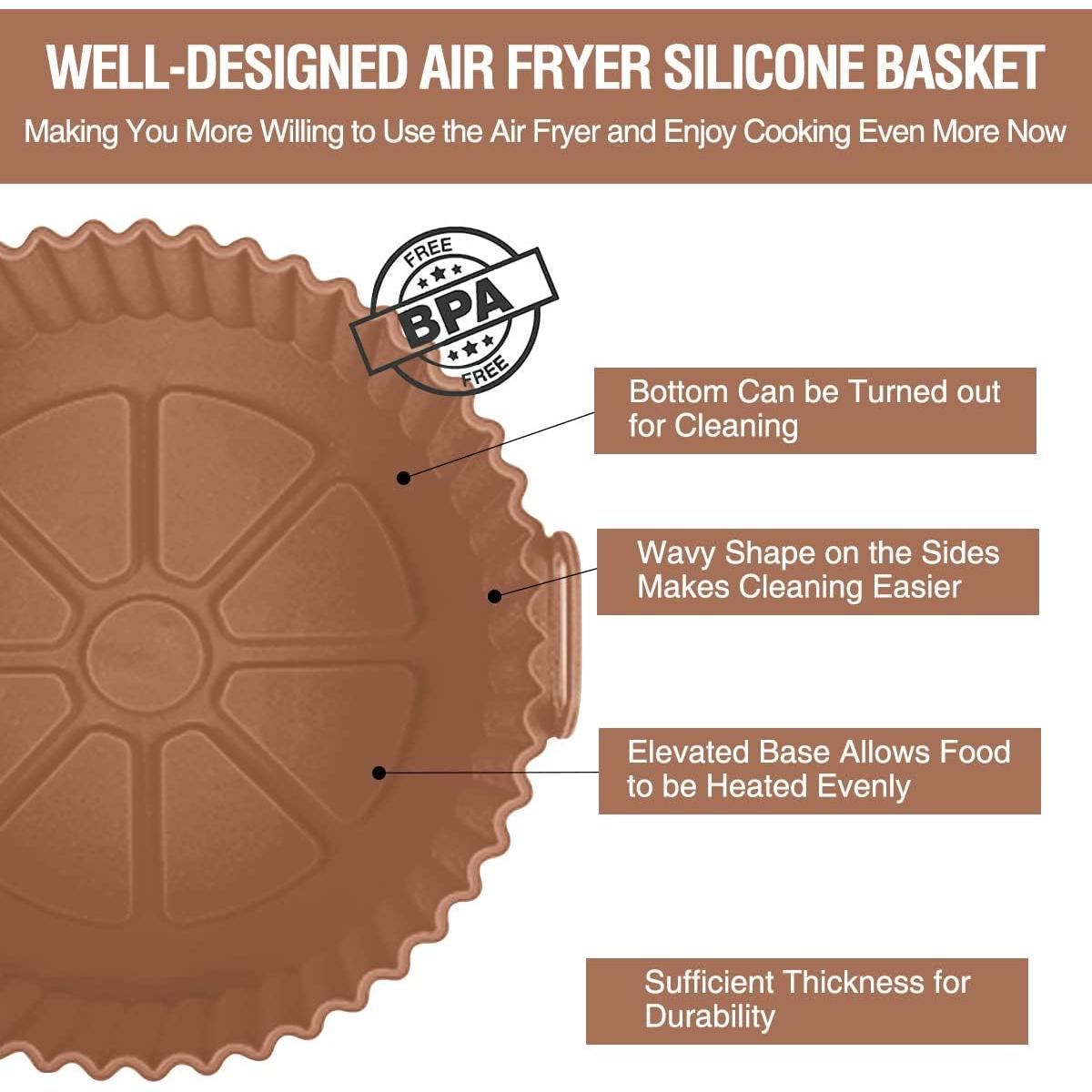 Forros de Silicona Reutilizables AKSDTH para Freidora de Aire 3-5QT